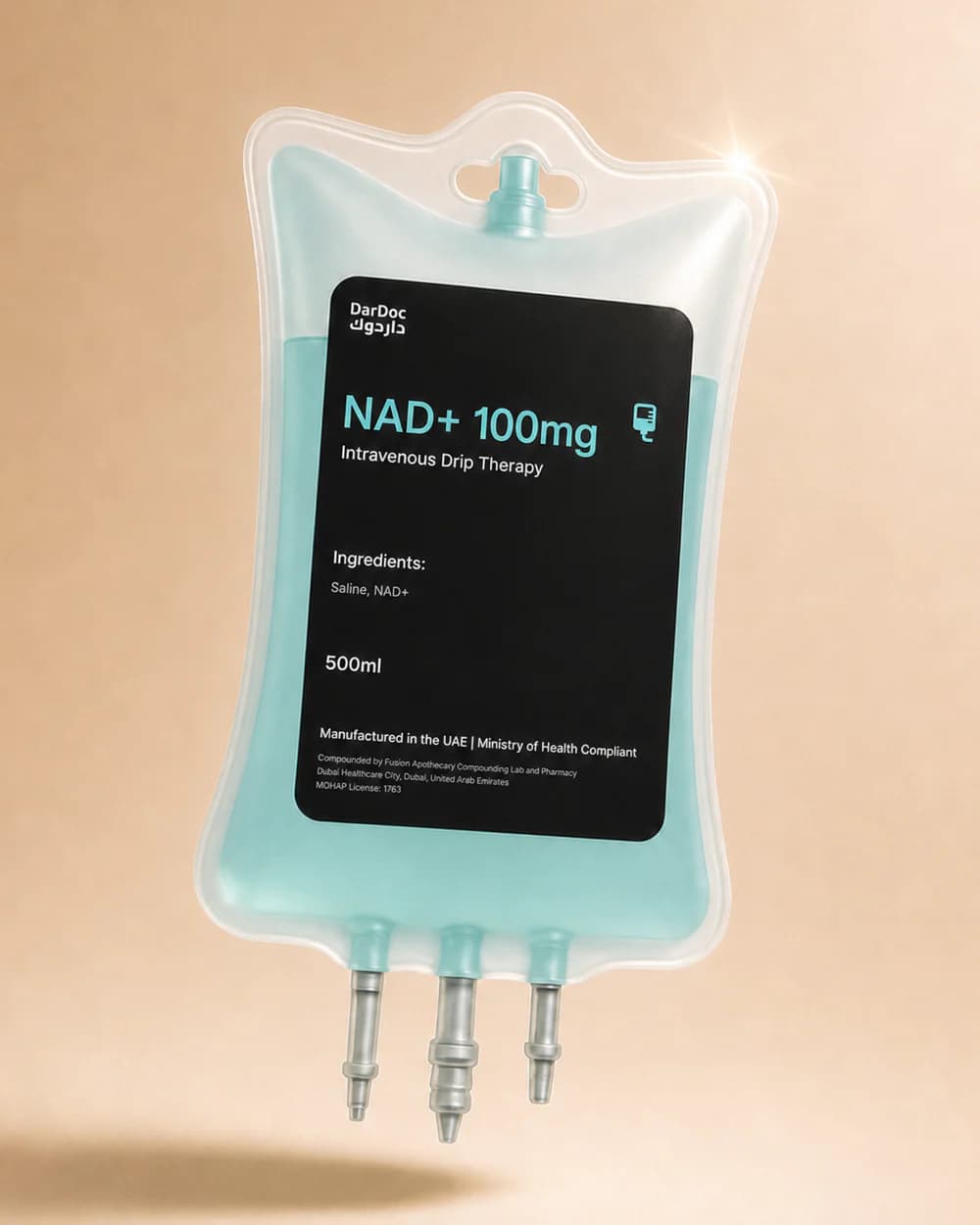 DarDoc NAD+ 100mg IV Drip bag