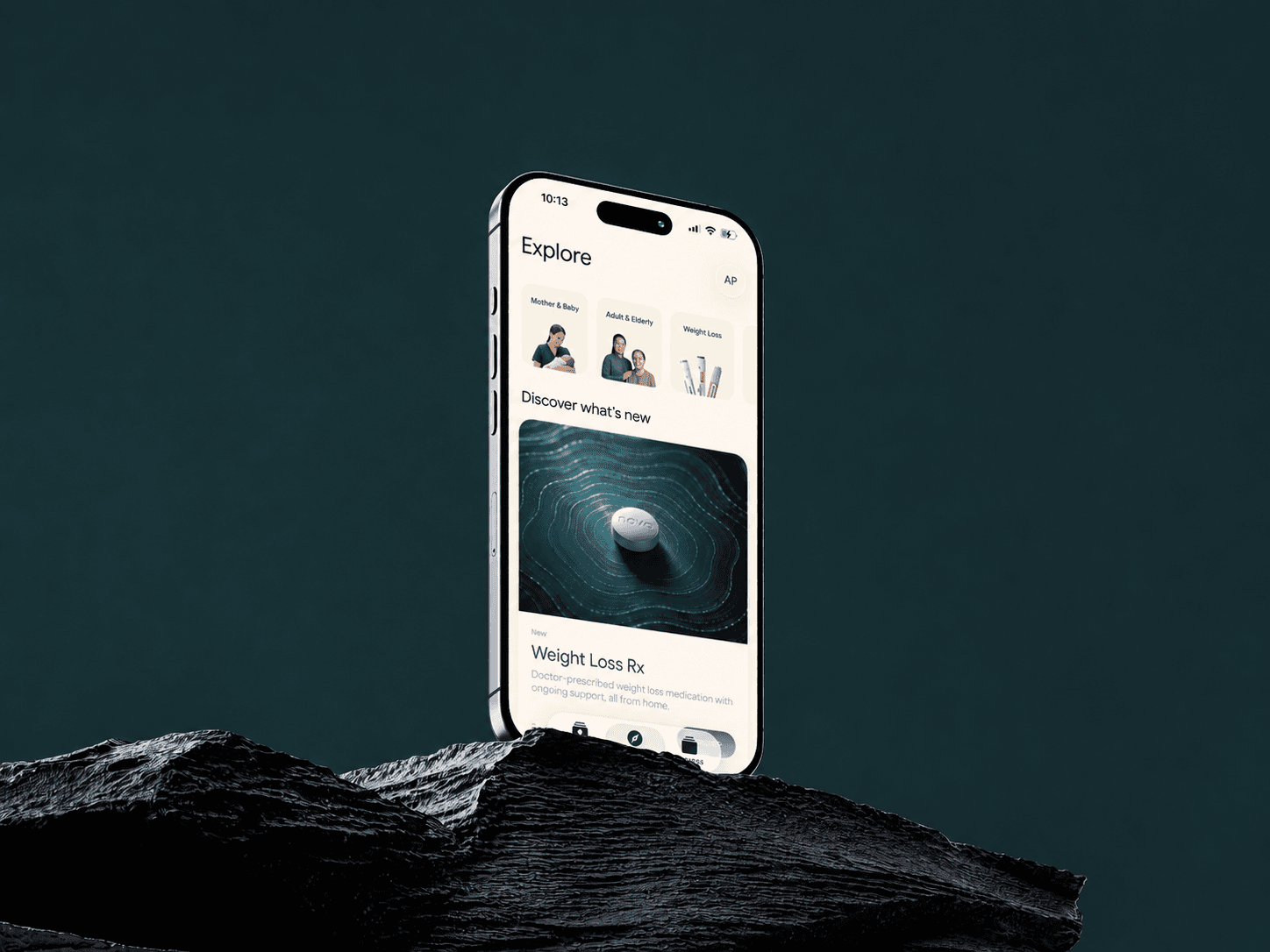 DarDoc mobile app relaunch announcement visual showing at-home healthcare services in one app
