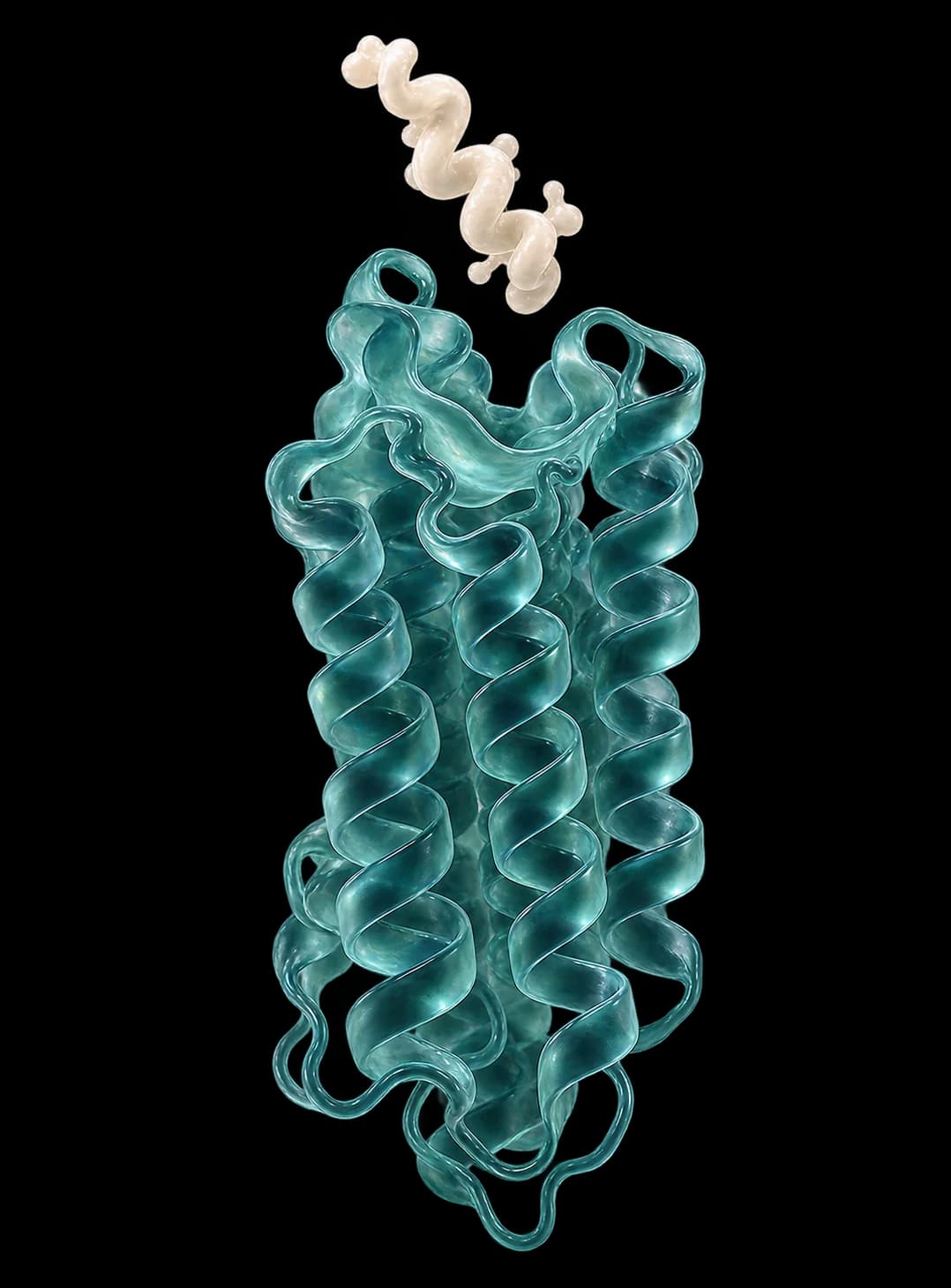 Illustration of a receptor and signalling molecule