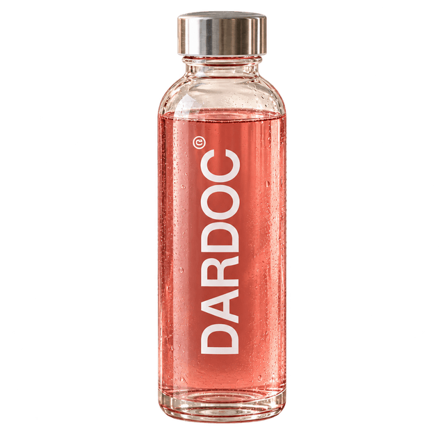 500 ml DarDoc bottle with pink raspberry drink