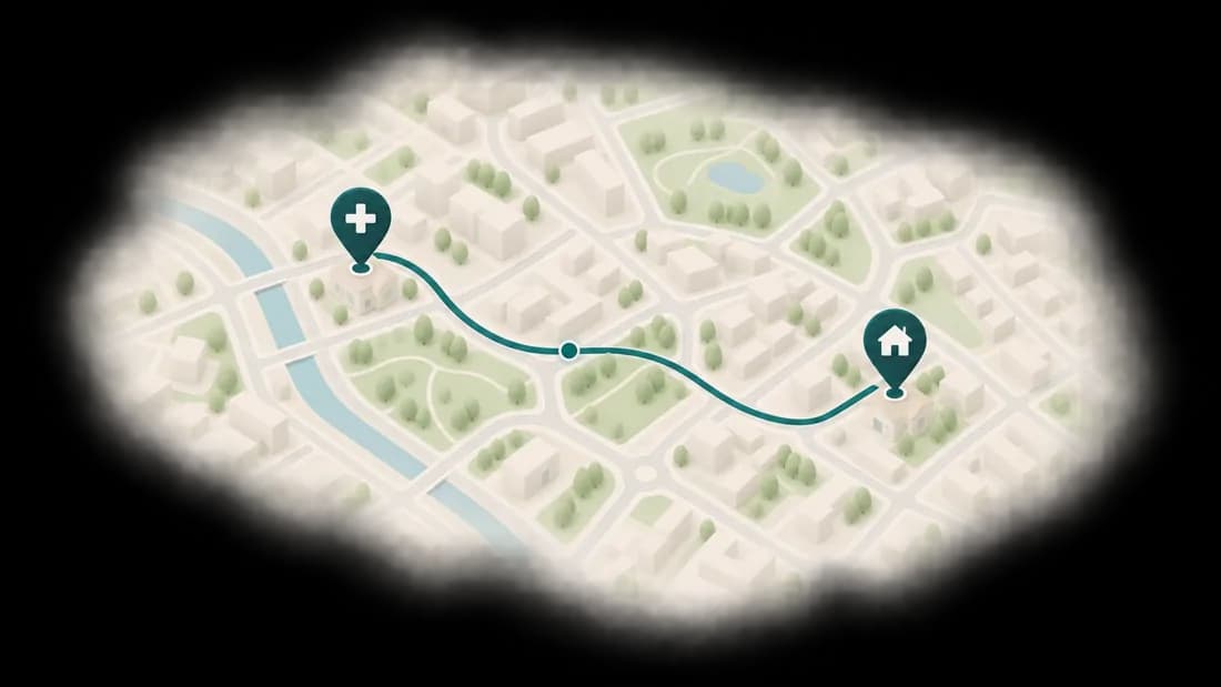 A home-collection route from the care team to your door.