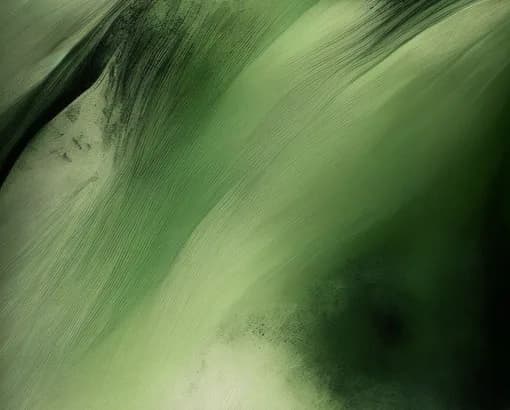 Core laboratory panel card with layered green artwork