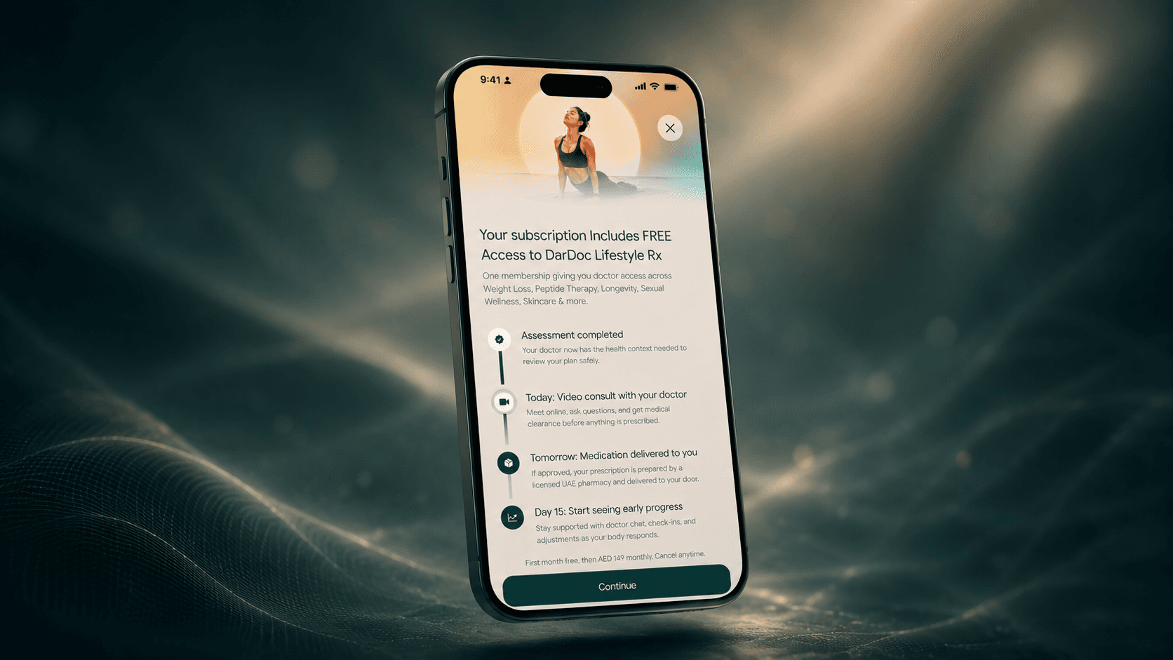 DarDoc Lifestyle Rx subscription announcement visual for continuous physician-led care