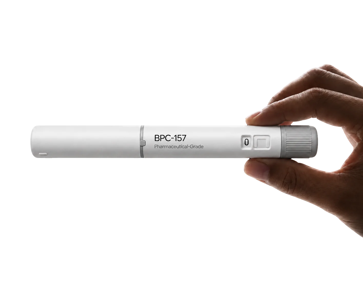 Hand holding the DarDoc BPC-157 pen