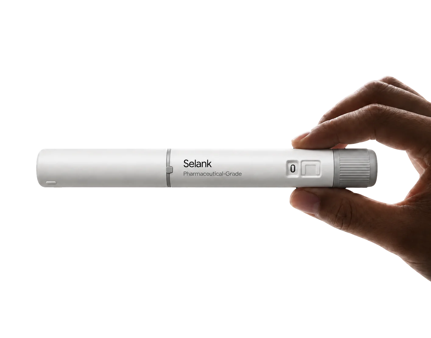 Hand holding the DarDoc Selank pen