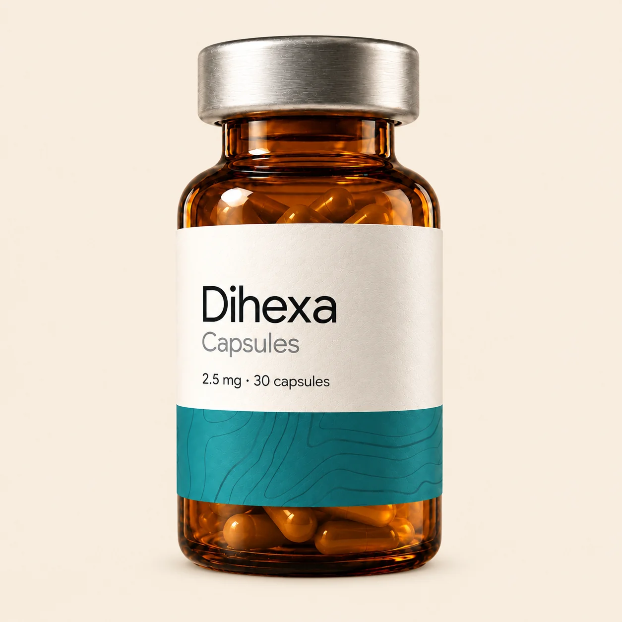 Dihexa capsules packaging illustration